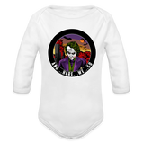 Character #103  Organic Long Sleeve Baby Bodysuit - white