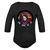 Character #103  Organic Long Sleeve Baby Bodysuit - black