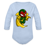 Character #111  Organic Long Sleeve Baby Bodysuit - sky