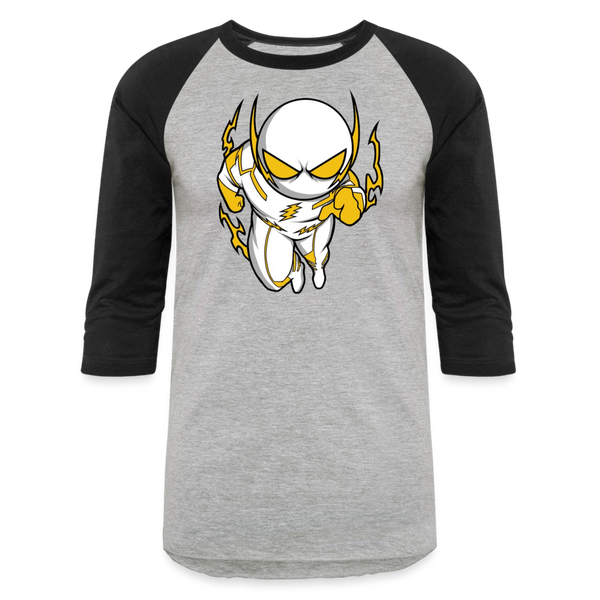 Character #112 Baseball T-Shirt - heather gray/black