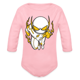 Character #112 Organic Long Sleeve Baby Bodysuit - light pink
