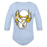 Character #112 Organic Long Sleeve Baby Bodysuit - sky