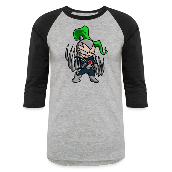 Character #114 Baseball T-Shirt - heather gray/black