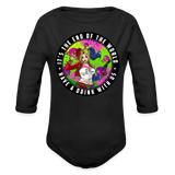 Character #94 Organic Long Sleeve Baby Bodysuit - black