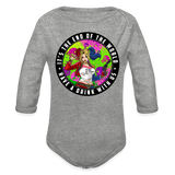 Character #94 Organic Long Sleeve Baby Bodysuit - heather grey