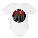 Character #96 Organic Short Sleeve Baby Bodysuit - white