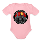 Character #96 Organic Short Sleeve Baby Bodysuit - light pink