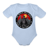 Character #96 Organic Short Sleeve Baby Bodysuit - sky