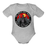 Character #96 Organic Short Sleeve Baby Bodysuit - heather grey