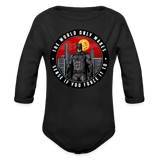 Character #96 Organic Long Sleeve Baby Bodysuit - black