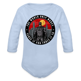 Character #96 Organic Long Sleeve Baby Bodysuit - sky