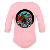 Character #97 Organic Long Sleeve Baby Bodysuit - light pink