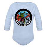 Character #97 Organic Long Sleeve Baby Bodysuit - sky