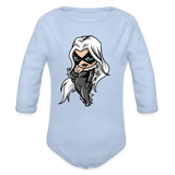 Character #99 Organic Long Sleeve Baby Bodysuit - sky