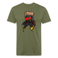 Character #100 Fitted Cotton/Poly T-Shirt by Next Level - heather military green