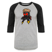 Character #100  Baseball T-Shirt - heather gray/black