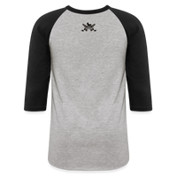 Character #100  Baseball T-Shirt - heather gray/black