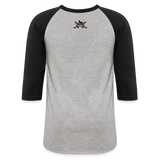 Character #100  Baseball T-Shirt - heather gray/black