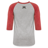 Character #100  Baseball T-Shirt - heather gray/red