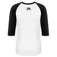 Character #100  Baseball T-Shirt - white/black