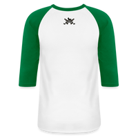 Character #100  Baseball T-Shirt - white/kelly green