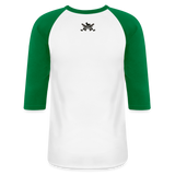 Character #100  Baseball T-Shirt - white/kelly green