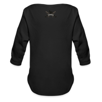 Character #100  Organic Long Sleeve Baby Bodysuit - black