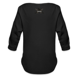 Character #100  Organic Long Sleeve Baby Bodysuit - black