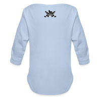 Character #100  Organic Long Sleeve Baby Bodysuit - sky