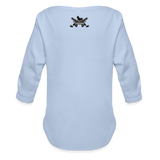Character #100  Organic Long Sleeve Baby Bodysuit - sky