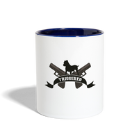 Character #100  Contrast Coffee Mug - white/cobalt blue