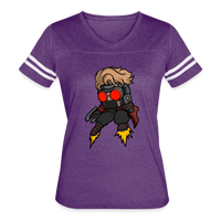 Character #100  Women’s Vintage Sport T-Shirt - vintage purple/white