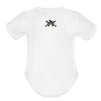 Character #100  Organic Short Sleeve Baby Bodysuit - white