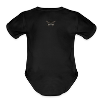 Character #100  Organic Short Sleeve Baby Bodysuit - black