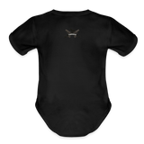 Character #100  Organic Short Sleeve Baby Bodysuit - black