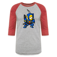 Character #101  Baseball T-Shirt - heather gray/red