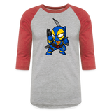 Character #101  Baseball T-Shirt - heather gray/red