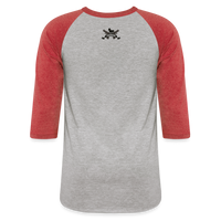 Character #101  Baseball T-Shirt - heather gray/red