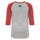 Character #101  Baseball T-Shirt - heather gray/red
