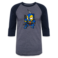Character #101  Baseball T-Shirt - heather blue/navy