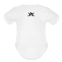 Character #101  Organic Short Sleeve Baby Bodysuit - white