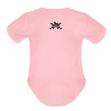 Character #101  Organic Short Sleeve Baby Bodysuit - light pink