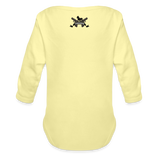 Character #101  Organic Long Sleeve Baby Bodysuit - washed yellow
