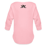 Character #101  Organic Long Sleeve Baby Bodysuit - light pink