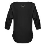 Character #101  Organic Long Sleeve Baby Bodysuit - black