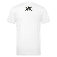 Character #102 Fitted Cotton/Poly T-Shirt by Next Level - white