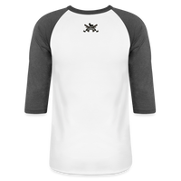 Character #102  Baseball T-Shirt - white/charcoal