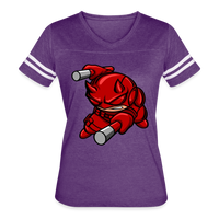 Character #102  Women’s Vintage Sport T-Shirt - vintage purple/white