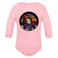 Character #103  Organic Long Sleeve Baby Bodysuit - light pink