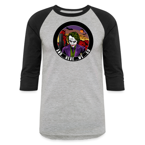 Character #103  Baseball T-Shirt - heather gray/black